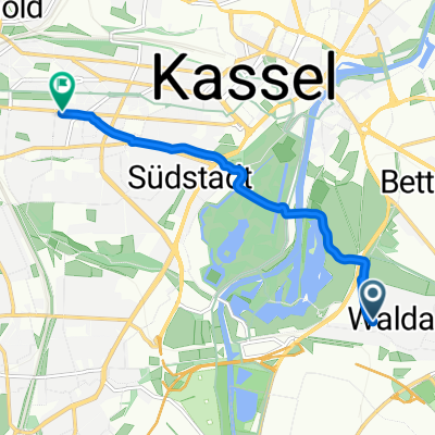 Nürnberger Straße, Kassel nach Wilhelmshöher Allee, Kassel