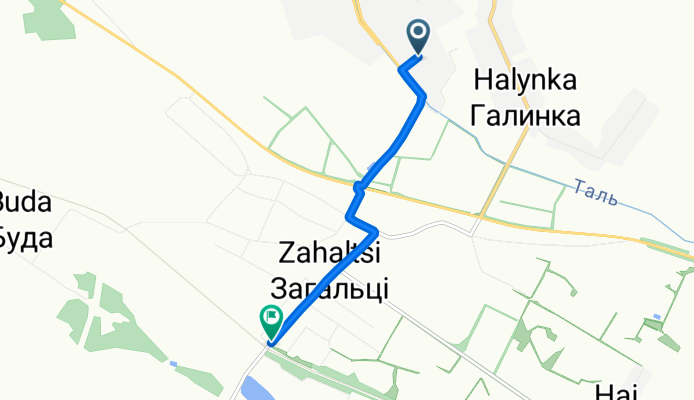 маршрут из вулиця Вишнева