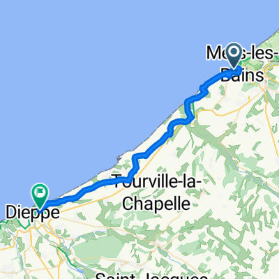 Le Tréport - Mers-les-Bains nach Dieppe Terminal