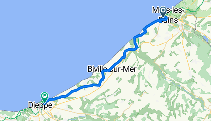 Le Tréport - Mers-les-Bains nach Dieppe Terminal