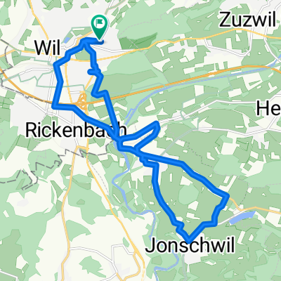 Von Thurnweg, Wil SG nach Junkerstrasse, Wil SG