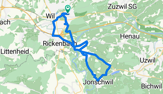 Von Thurnweg, Wil SG nach Junkerstrasse, Wil SG
