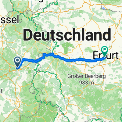 Bad Hersfeld - Erfurt  Variante Etappe 2