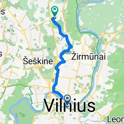 Gedimino pr., Vilnius to Ateities g., Vilnius