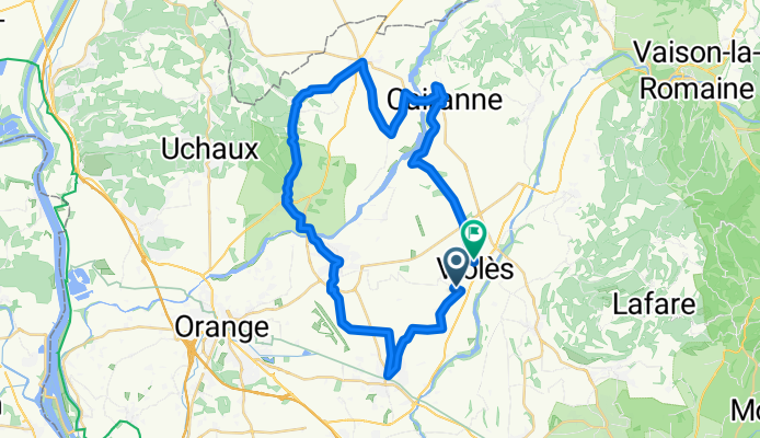 Route in Violès 45km