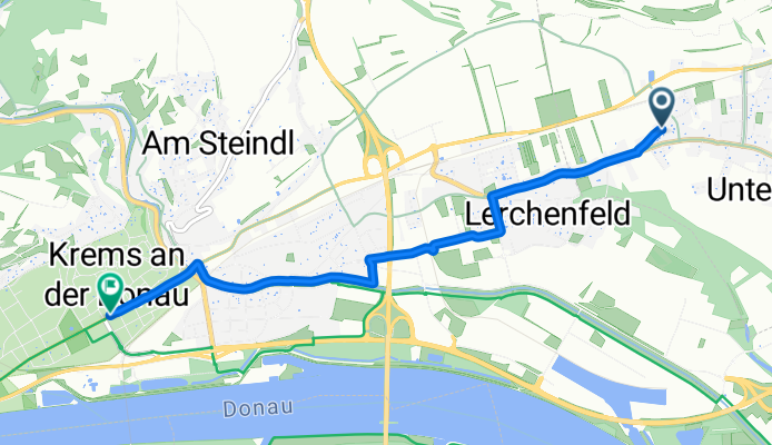 Oberer Mitterweg, Rohrendorf nach Heinemannstraße, Krems an der Donau