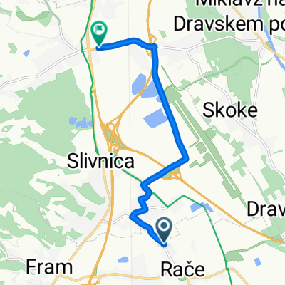 Sadjarska Ulica to Miklavška Cesta