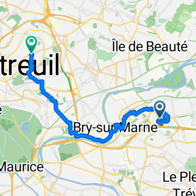 От Allée André Malraux до Rue de Rosny Bis