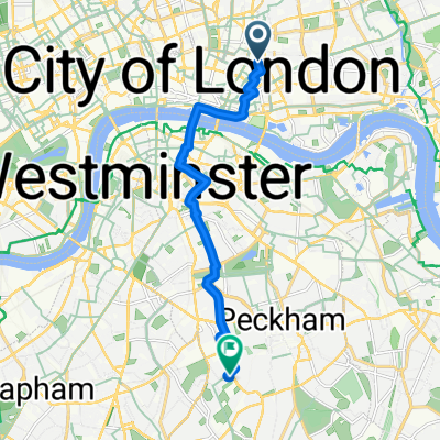 Crispin Street, London to Champion Hill, London