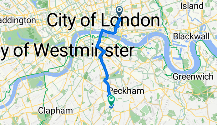 Crispin Street, London to Champion Hill, London
