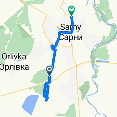 Route from Сарни