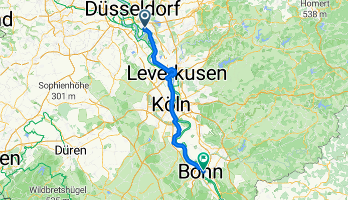 Bonner Straße nach Rheinaustraße