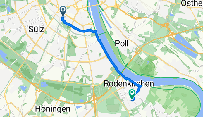 Am Duffesbach, Köln nach Rotdornstraße, Köln