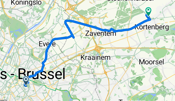 Wiertzstraat, Brussel naar Mechelsesteenweg, Kortenberg