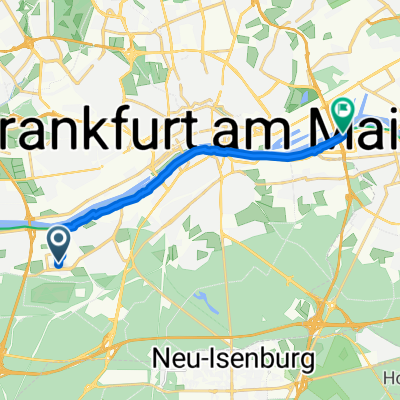 Lyoner Straße, Frankfurt am Main nach Nordring, Offenbach am Main
