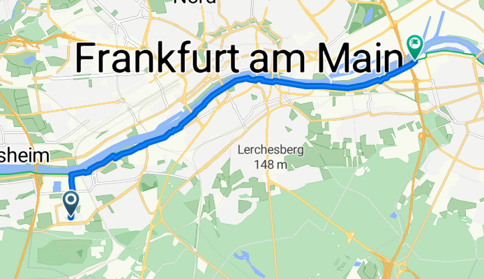 Lyoner Straße, Frankfurt am Main nach Nordring, Offenbach am Main