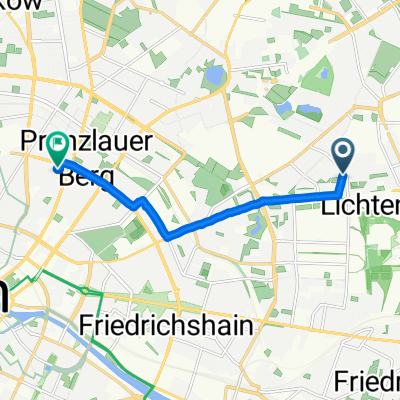 Genslerstraße, Berlin to Kollwitzstraße, Berlin