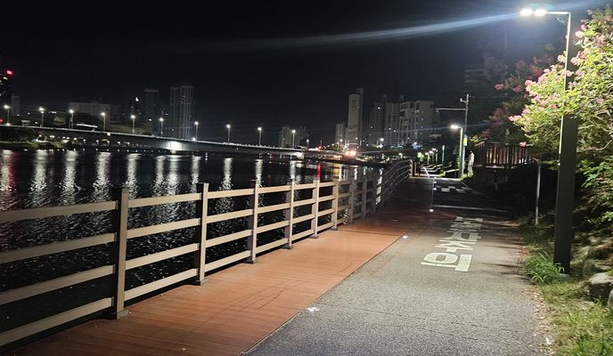 Photo 2 de l’itinéraire Bikemap « 2025.8.28 02:00~~수영천 안평저수지 용호동 »