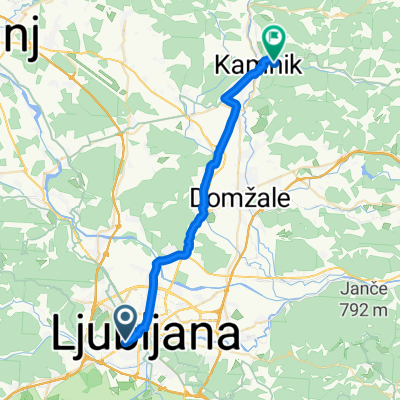 Postojnska ulica to Vrhpolje pri Kamniku