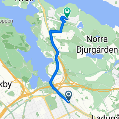 Valhallavägen, Stockholm to Forskarbacken, Stockholm