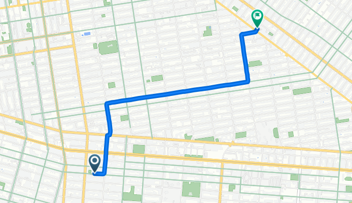 Bergen St, New York to Greene Ave, New York