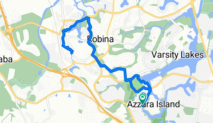 Azzurra Dr, Varsity Lakes to Azzurra Dr, Varsity Lakes