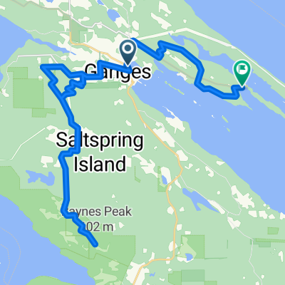 Route in Salt Spring Island