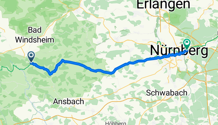 Oberdachstetten - Nürnberg