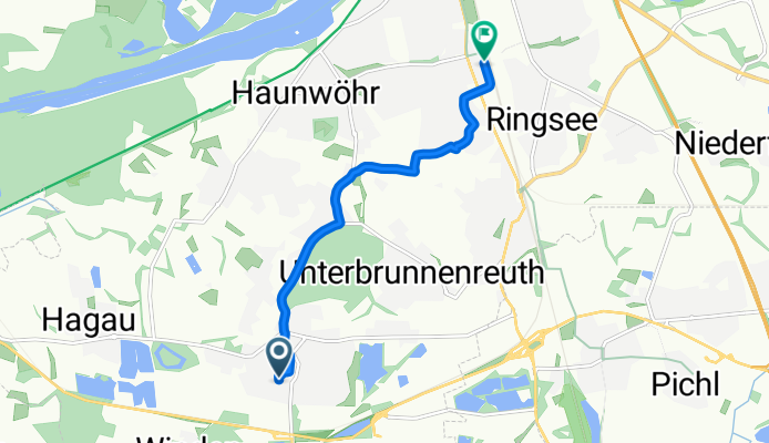 Vogelweidestraße, Ingolstadt nach Bahnhofstraße, Ingolstadt