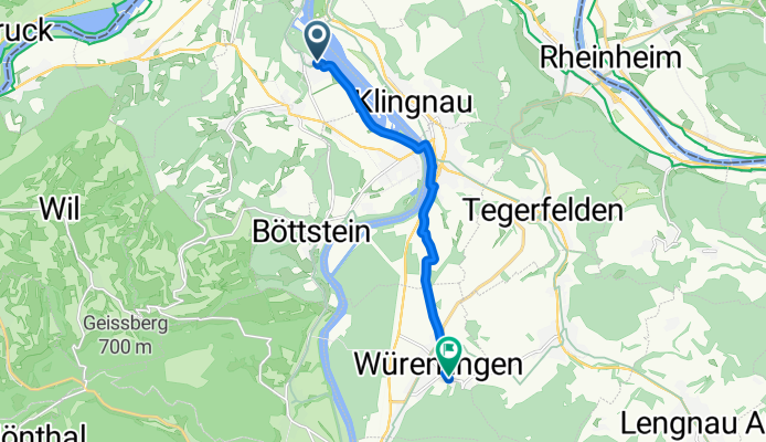 Lerchenweg, Leuggern nach Baderweg, Würenlingen