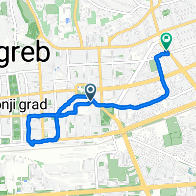 Ulica Jurja Križanića, Zagreb to Trg Eugena Kvaternika, Zagreb
