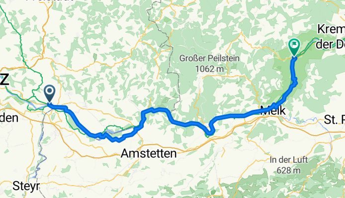 Ufer Straße, Mauthausen nach Marktstraße, Spitz an der Donau