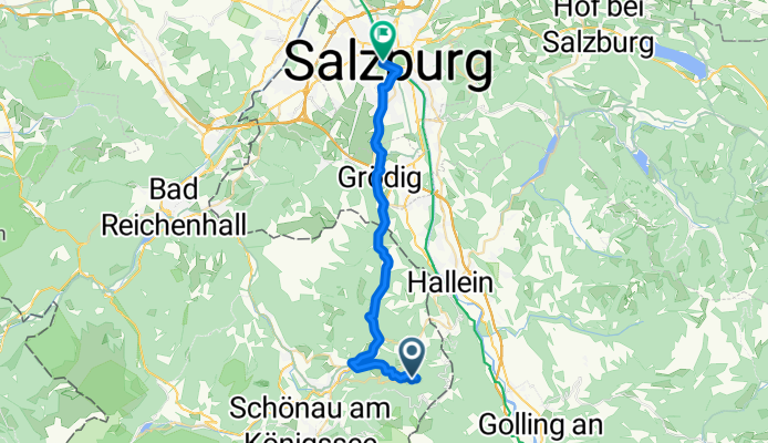 Buchenhöhe nach Rathausplatz