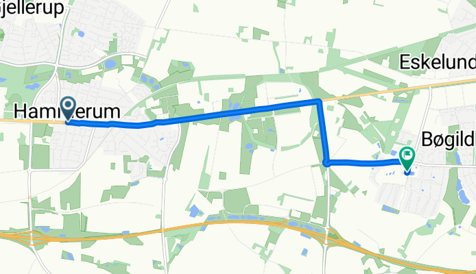 Landbrugsskolestien, Herning to Vesterhåb, Ikast