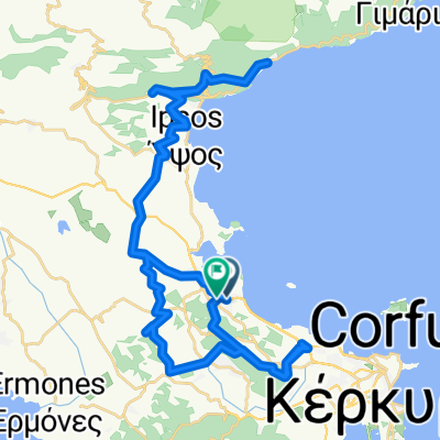 Kontokali e-bike loop ~45 km (road-aware) - Kontokali e-bike loop