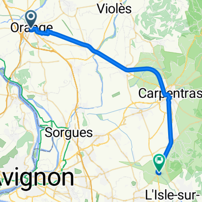 Orange nach Velleron 70km