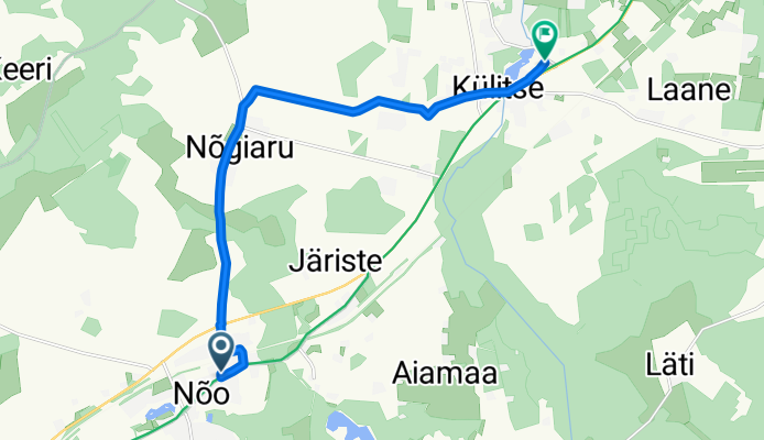 Nõo raudteejaam to Järve tee