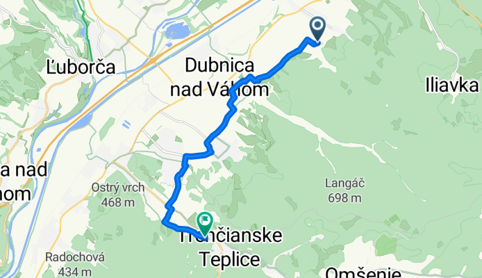 Pri Vlečke II, Dubnica nad Váhom až Štvrť SNP, Trenčianske Teplice