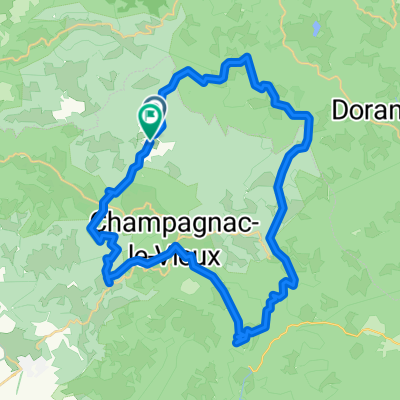 Route rond Auberge de Chassignolles