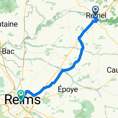 Place de la République, Rethel nach Reims