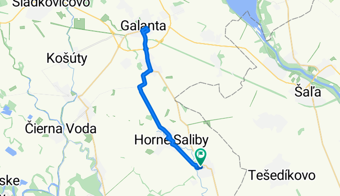 Dolné Saliby - Galanta - Dolné Saliby