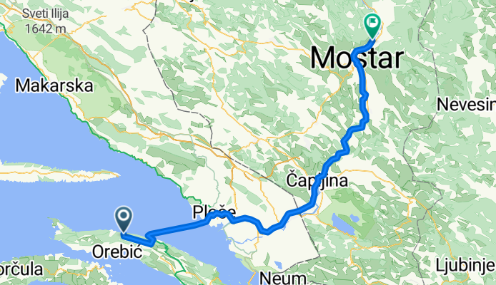 From Trpanj to Mostar