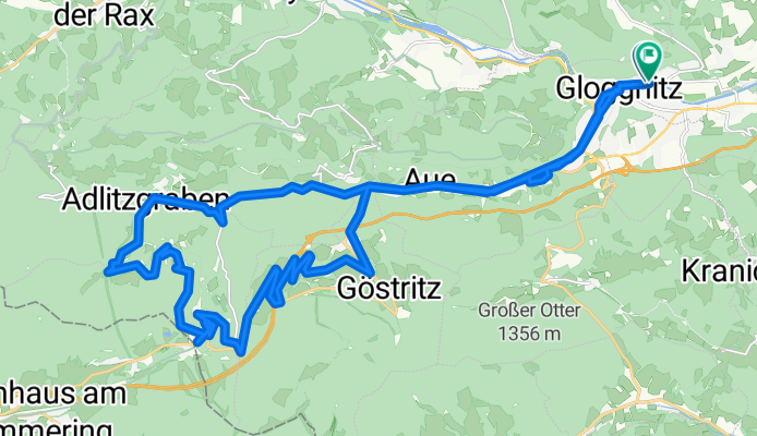 Weltkulturerbe Route von Gloggnitz Bahnhof auf den Semmering