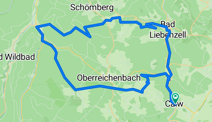 Von Calw zum Himmelsglück und über das Enztal