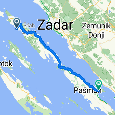 Ugljan nach Obala Tamarisa, Pašman