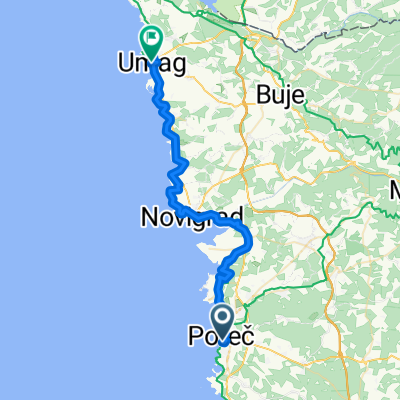 Route zu San Valentino Palace, Umag city center