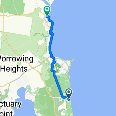Bayview Ave, Hyams Beach to Owen St, Huskisson