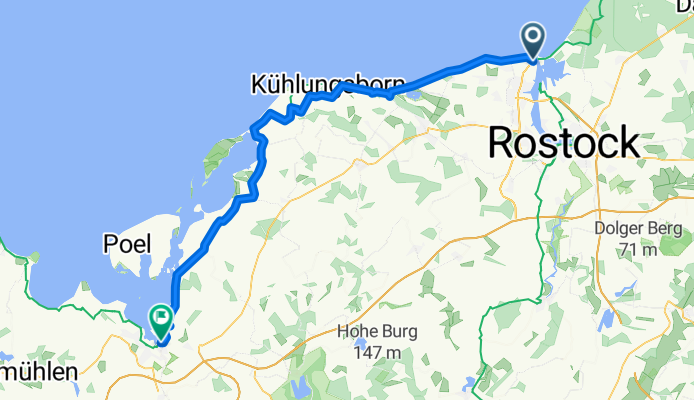 Am Strom, Rostock nach Kleine Hohe Straße, Wismar