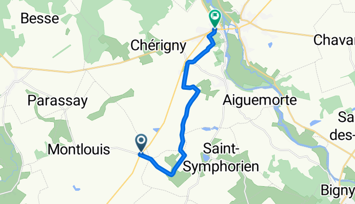 Varennes, Montlouis à Rue de Mouzaine, Châteauneuf-sur-Cher