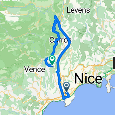 Allée Anne Frank, Nice à Allée Hector Pintus, La Gaude